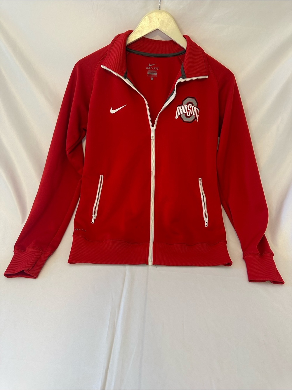 Nike Red Ohio State Zip-Up Varsity Jacket